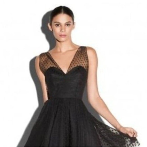 MILLY Grace Black Long Tulle Gown - Picture 8 of 11